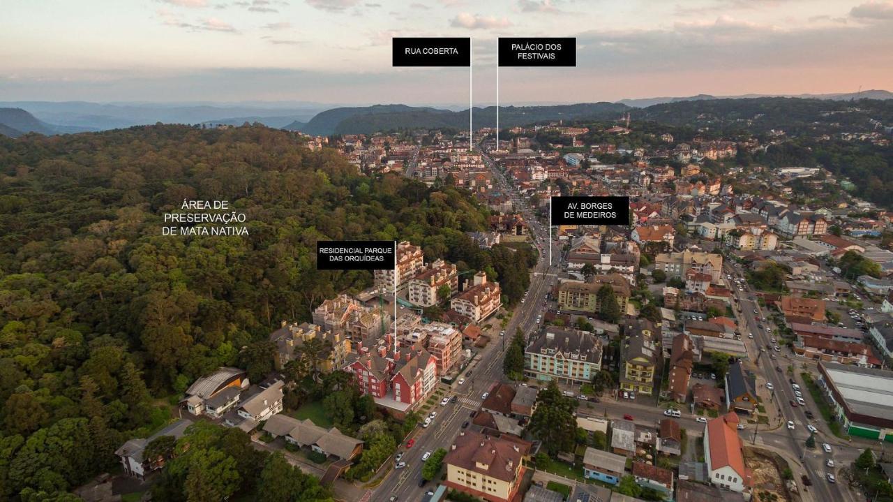 Apartamento Orquídeas 205 A - Apto na Borges de Medeiros Gramado Exterior foto